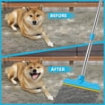 thumbnail image 3 of 3 in 1 Carpet Rake Kit for Pet Hair Removal Tool - 45” Adjustable Long Handle Pet Hair Remover, Reusable Carpet Scraper Dog Cat Deep Hair Cleaner Remover Tool for Rugs, Mats, Couch, Furniture, 3 of 10