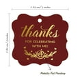 thumbnail image 7 of Inkdotpot Pack Of 100 Real Gold Foil Bracket Shape Paper Tags Thanks For Celebrating With Me Birthday Favor Hang Tags, 7 of 7