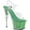 Clear/Neon Green Glitter, variant on Women's Pleaser Adore 708UVG Ankle-Strap Platform Sandal