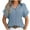 Blue, variant on ChaoHeng Casual Blouses for Women Plus Size Women Tops Spring Summer 2024 Women's Spring/summer New Women's Casual Pleated Shirt with Loose Short Sleeve Pocket
