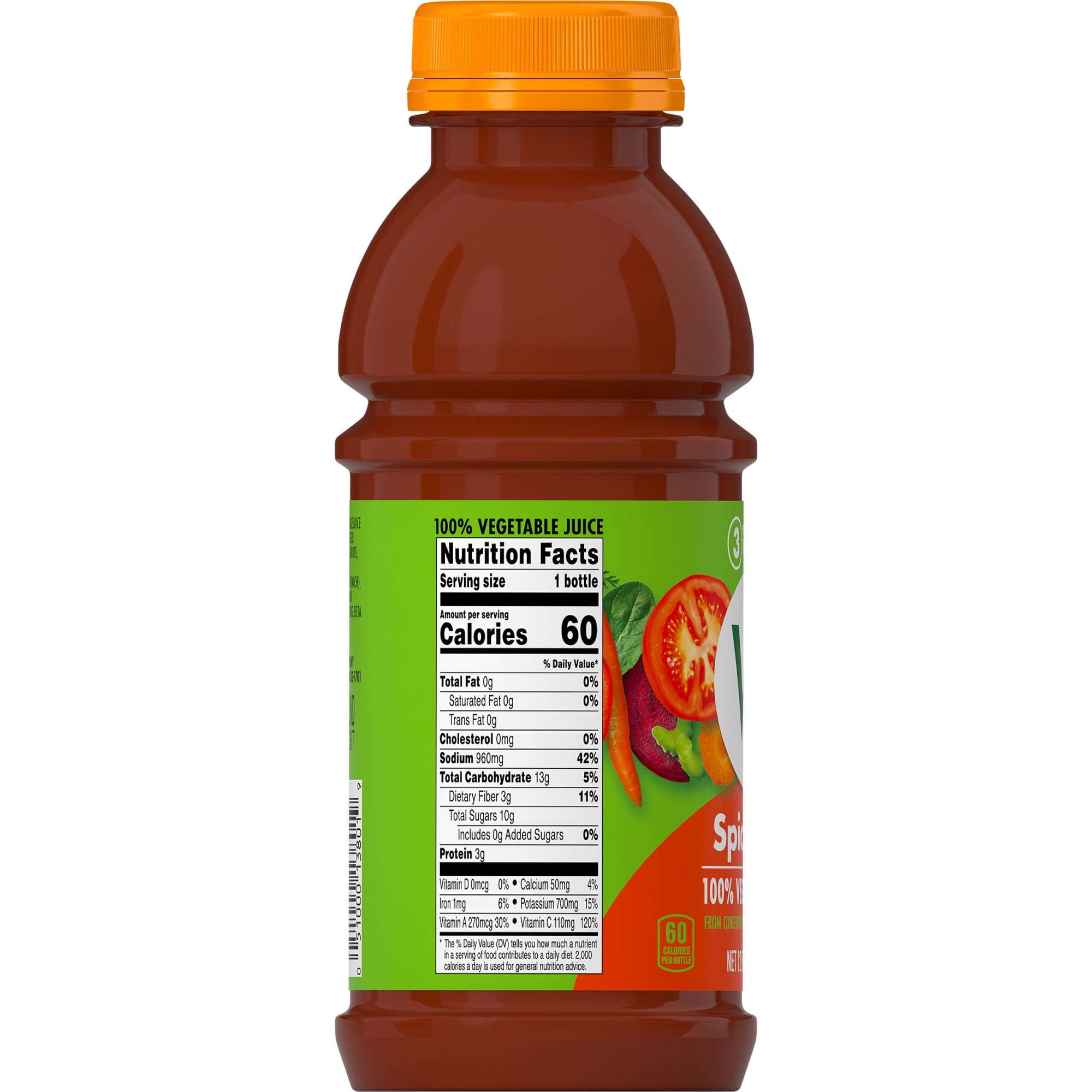 ♪SPICY♪ V8 - Brandclub - V8 Spicy Hot 100% Vegetable Juice, 12 fl oz