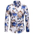 thumbnail image 4 of Mens Spring And Autumn Plus Size Long-sleeved Casual Floral Shirt, 4 of 8