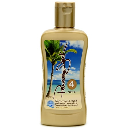 Panama Jack Sunscreen Tanning Lotion - SPF 4, Reef-Friendly, PABA, Paraben, Gluten & Cruelty Free, Antioxidant Moisturizing Formula, Water Resistant (80 Minutes), 6 FL OZ (Pack of (Best Tanning Lotion With Spf)