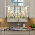 thumbnail image 2 of Yayeee Kitchen Curtains Tier Pair Light Filtering 27"x36" Rod Pocket Short Cafe Window Panel, Colorful Wildflowers, 2 of 7
