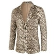 thumbnail image 1 of BLAZER DE FIESTA PARA HOMBRES INSPIRADO CHIC, CON ESTAMPADO DE ANIMALES, CON SOLAPA EN PICO, CHAQUETA LIGERA, TALLA XL, COLOR MARRÓN, 1 of 7