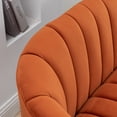 thumbnail image 2 of SEYNAR Modern Velvet Bucket Loveseat,Upholstered Barrel Accent Sofa and Couch for Living Room,Bedroom,Office, 2 of 10