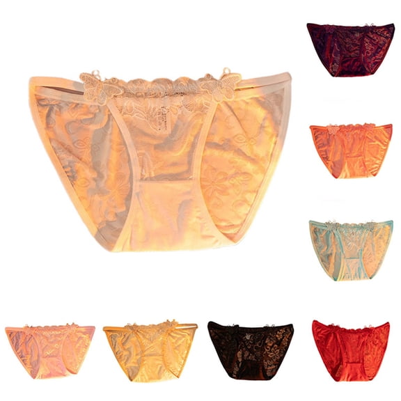 CAIXIA Ladies Underwear Panties No Show Panties Womens Panties Skin-Friendly Elastic Waistband Briefs Bikini