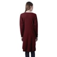 thumbnail image 4 of Moomaya Womens Full Sleeve Hi-Lo Shrug Rounded Hem Long Cotton Summer Cardigan, 4 of 7