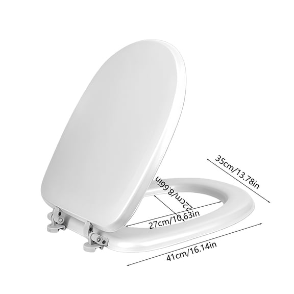 Premium Soft Vinyl Toilet Seat with Silent Closure & Foam Cushioning | Durable Plastic, Easy to Clean, Secure Fit, Modern Design