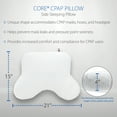 thumbnail image 5 of Core Products Double Edge CPAP Pillow, Contoured Comfort Pillow to Reduce Mask Leaks, Pressure Point Soreness - 4" Loft, 5 of 7