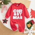 thumbnail image 2 of FYDUU Baby Girl Christmas Outfit Letter Print Long Sleeve Romper Jumpsuit Onesie One-Piece Clothes Casual Baby Romper Jumpsuits 6-12 Months, 2 of 8