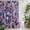 Royal Purple, Rose Pink, variant on Green Leaves Shower Curtain - Water Repellent Fabric Shower Curtains Washable, Stained Glass Chic Botanical Branches Decorative Polyester Cloth Bathroom Curtains Modern Bath Decor 36"x72"