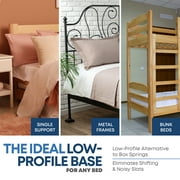Continental Sleep, Premium 38mm Split Wood Bunkie Board Twin Size Bed - 2-Piece Under Mattress Support Board, Fully Assembled, Fabric Ventilation Cover - Replaces Wooden Slats or Box Spring for Bed