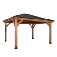 thumbnail image 2 of Backyard Discovery Barrington 14' x 12' Cedar Wood Gazebo, Galvanized Steel Roof, PowerPort, 2 of 12
