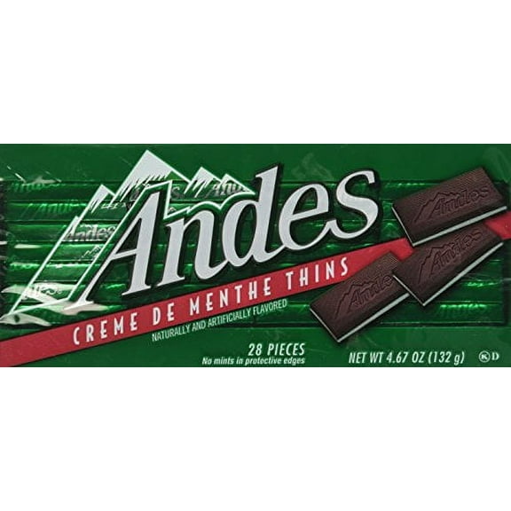 Andes Creme De Menthe Thins, 4.67-ounce -28 Pieces Each Pack (Pack of 4)