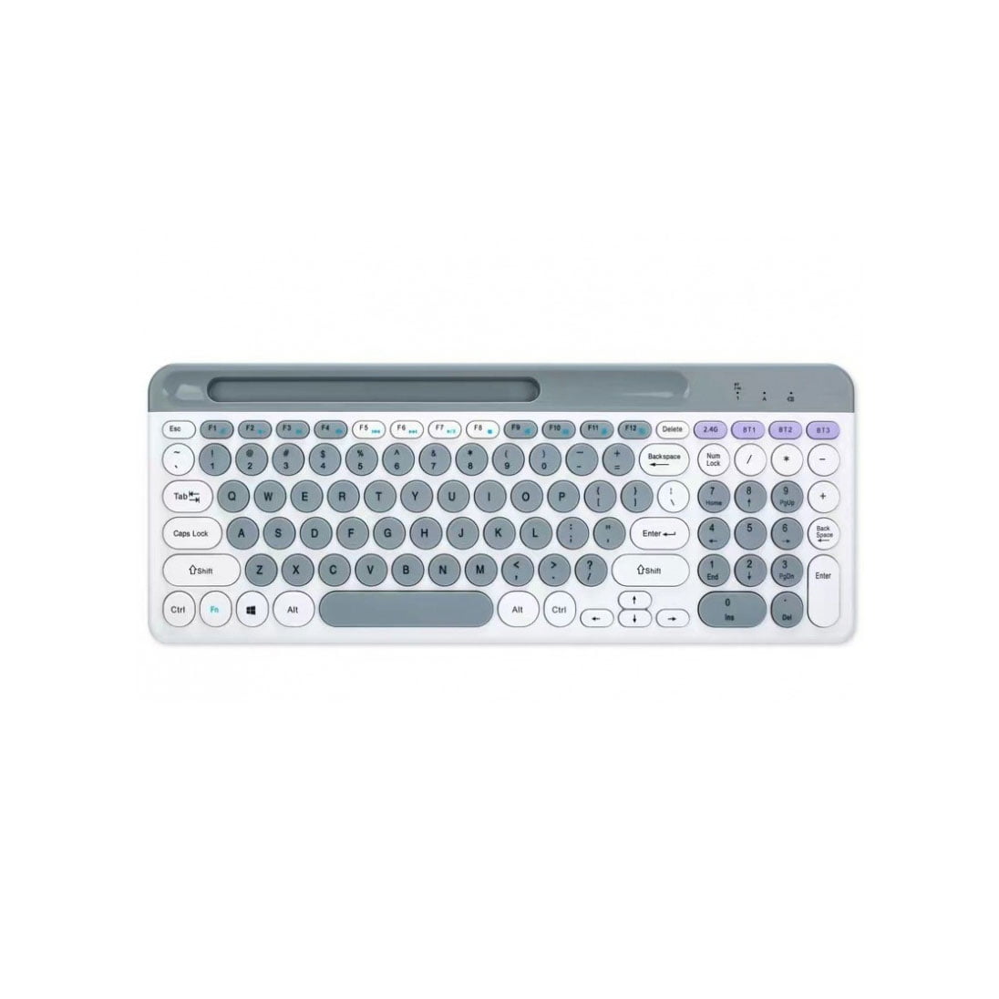 WEGEE 2.4G Wireless Bluetooth Keyboard, 3 Modes, Phone Slot, Type-c Charging Compatible with PC/Laptop/Mac/Pad/Phone/Tablet