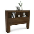 thumbnail image 5 of Polifurniture Madison Full Size Wood Bookcase Headboard, Walnut, 5 of 8