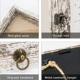 thumbnail image 4 of Rustic White Carbonized Black Wooden Shadow Box Frame with Drawer and Soft Line Back, 4 of 6