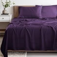 thumbnail image 3 of Superior 4-Piece Rayon From Bamboo Purple Sheet Set, Queen, 3 of 10
