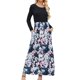 thumbnail image 1 of Vestido largo Supnier Otoño Manga Larga Estampado Floral Rosa XXL, 1 of 6