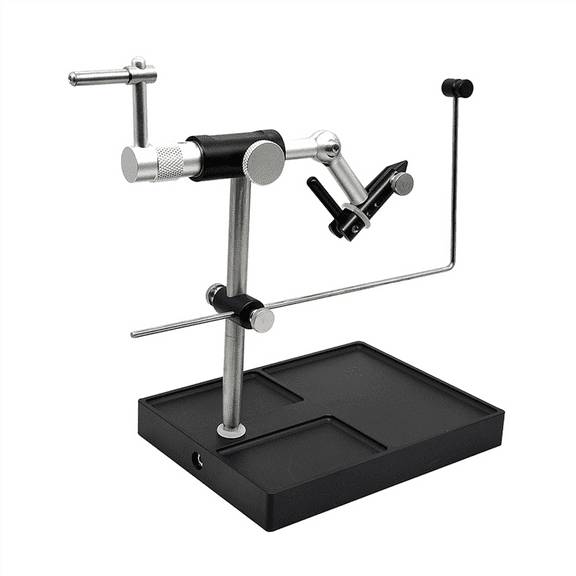 Portable Fly Tying Vise Tool Fly Vise Fishing Hook Rotary Fly Gears 360° Rotation Multiple Adjustments Black