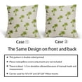 thumbnail image 5 of Tropical Palm Tree Pillow Covers 18x18 Inch Lime Green Coconut Trees Coastal Plants Decorative Pillow Cases Summer Beach Vintage Cushion Covers Farmhouse Home Decor For Sofa Couch Outdoor Set of 2, 5 of 6