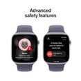 thumbnail image 5 of Apple Watch Series 11 [GPS 46mm] Smartwatch with Silver Aluminum Case with Purple Fog Sport Band - S/M, 5 of 7