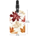 thumbnail image 6 of Square 2Pack PU Leather Thanksgiving Leaves Cruise Luggage Tag with Privacy Cover and Name ID Tag for Travel Handbags Backpacks Luggage Tags, 6 of 6