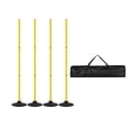 thumbnail image 1 of Colaxi 4Pcs Agility Training Poles Soccer Training Sticks Multifunction Portable Agility Practice Equipment for Rugby Outdoor Sports yellow, 1 of 8