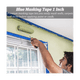 thumbnail image 4 of Cinta adhesiva para pintores azul de 3 rollos de ckepdyeh, cinta adhesiva para pintar de tamaño mediano para múltiples superficies, pintura de pared segura, acabado de bordes, 1 pulgada x 22 yardas, 4 of 6