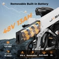 thumbnail image 4 of Jasion X-Hunter Electric Bike for Adults with Rear Basket, 750W Motor Electric Bicycle with 48V 13AH Removable Battery, 20" x4.0 Fat Tire Folding Ebike, Full Suspension, 7-Speed Bicycles, White, 4 of 10