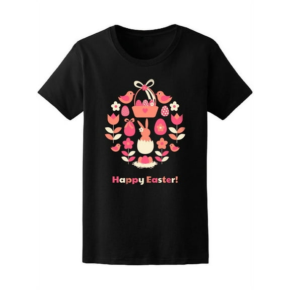 Cute Happy Easter Bunny T-Shirt Women -Image by Shutterstock, Female x-Large