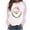 Pink 12, variant on Wensltd Raglan Sleeve Blouse for Women Christmas Print Shirt Round Neck Casual Top for Holiday Party Pink