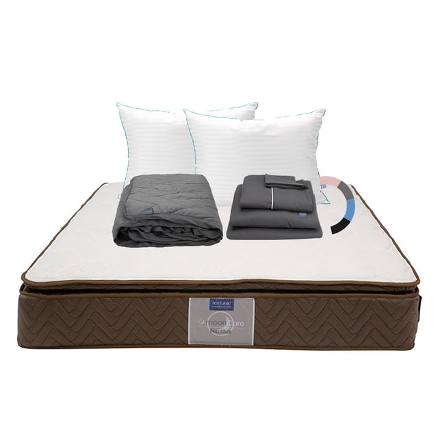Colchon Nautilus Individual+Almohada Royal Twin+Protector Lux+Sabanas Royal