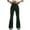 Blackish Green, variant on ManxiVoo Womens High Waist Flared Leggings Solid Color Yoga Pants for Workout and Active Wear Stretchable Comfort Trousers XXL Size Navy