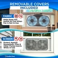 thumbnail image 3 of Comfort Zone 9'' Reversible Twin Window Fan with Remote Control, White, 3 of 8