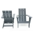 thumbnail image 6 of LuXeo Arcadia Gray HDPE Outdoor Adirondack Chair (Set of 2), 6 of 12