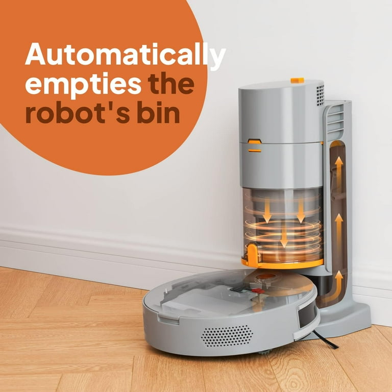 LIGHT N EASY Robot Vacuum Self Emptying Ultra Quiet Ultra Thin Auto Charging Robotic Vacuum Cleaner No App No WiFi Good for Hard Floor