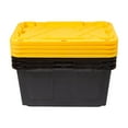 thumbnail image 3 of Greenmade Plastic Stackable 27 Gal Storage Bins, Green, 4 Count Pack, 3 of 6