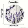 thumbnail image 2 of ZXCXRQFa Lavender Flower Wall-Clock for Girls Analog Battery Operated 21 Inch - Round Wood Wall Clocks Silent Non-Ticking Bathroom Bedroom Decor, 2 of 7