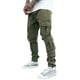 thumbnail image 2 of Pantalones cargo informales para todas las estaciones para hombre: pantalones de chándal con cintura elástica y bolsillos para actividades al aire libre y uso diario, 2 of 8