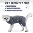 thumbnail image 4 of Pet Recovery Suit Four Legs Abdominal Wound Jacket for Cats, 4 of 5