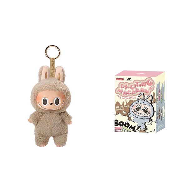 Para Labubu Heartbeat Macaron esmalte los monstruos cara caja ciega estatuilla de Pvc adorno de mesa muñeca Kawaii regalo de cumpleaños para niños