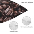 thumbnail image 3 of Pofeuu Coffee Bean Print Double-sided plush pillowcase Square Throw Pillow Covers Pillows Cover for Living Room Bedroom Sofa Couch Cushion Cover（No pillow core）-24"x24", 3 of 7