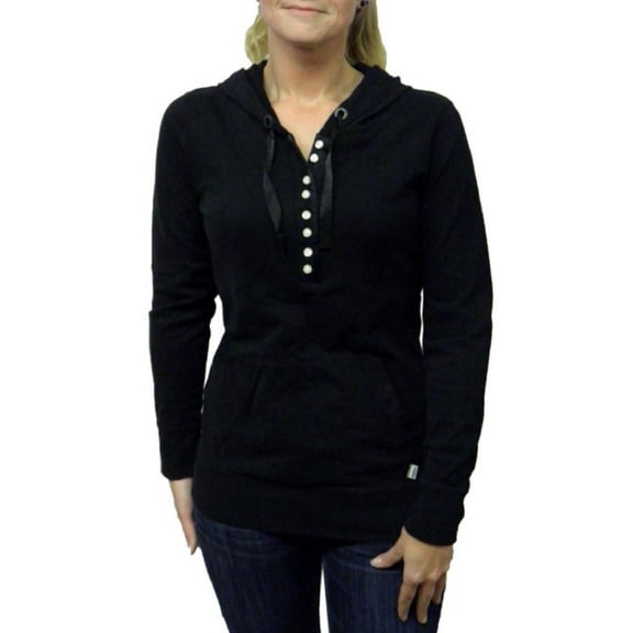 Puma Women's Heritage Lightweight Pullover Hoodie Black (Small)