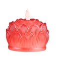 thumbnail image 1 of Lámpara LED de loto colorida, lámpara de Buda doméstica estable y segura con ahorro de energía para templos, salas budistas, color rojo, 1 of 5