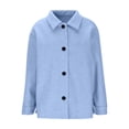 thumbnail image 4 of ShomPort Coats for Womens Long Sleeve Turndown Collared Button Business Casual Cardigans Solid Color Fall Winter Comfort Officewear, 4 of 6