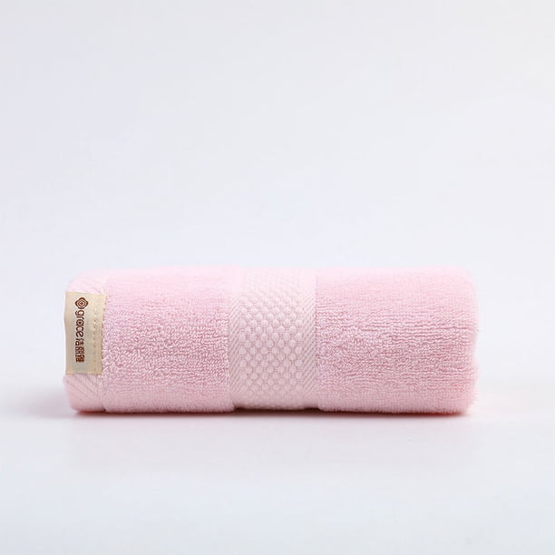Nvzi 6 toallas de baño de algodón puro, toalla de mano de algodón suave para el hogar, súper suave, altamente absorbente, 28,35 x 13,39 pulgadas (rosa claro)
