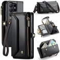 thumbnail image 1 of CaseMe Funda de Cuero para Samsung Galaxy S26 Ultra 5G con Billetera [Bloqueo RFID] con Ranura para Billetes con Zíper y 10 Tarjeteros, Funda de Cuero PU Suave con Correa Magnética para el Hombro y l, 1 of 9