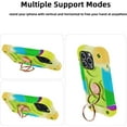 thumbnail image 6 of Compatible with iPhone 15 Pro Case 6.1 Inch with Ring Stand, Military Grade Drop Protection Full Body Rugged Heavy Duty Case 3 in 1 Durable Cover for iPhone 15 Pro. (Rainbow Green), 6 of 14